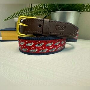 Vineyard Vines Speed Boat Canvas Club Belt Size 32